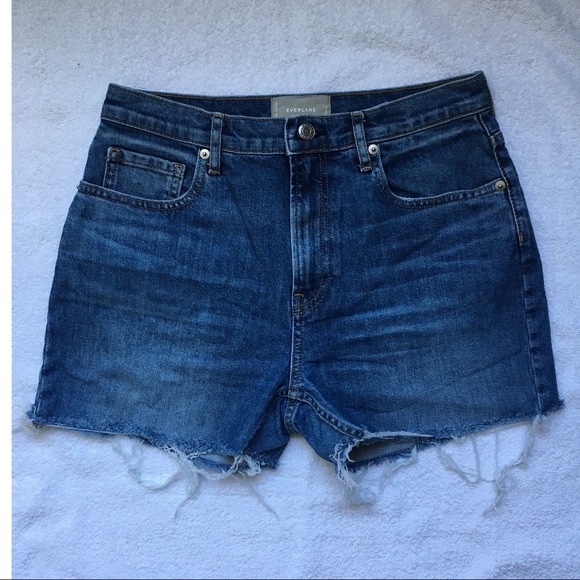 EVERLANE The Cheeky Jean high waisted cutoff jean shorts size 29 - Picture 8 of 16